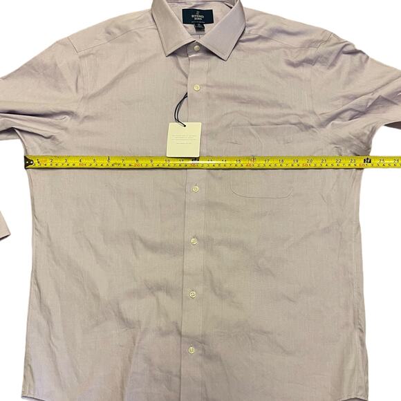 Buttoned Down Cotton Lavender Collared Shirt Size 34 16 - Picture 5 of 6